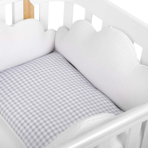 Набор бортиков на кроватку Happy Baby 3 шт. (white) Облака 8