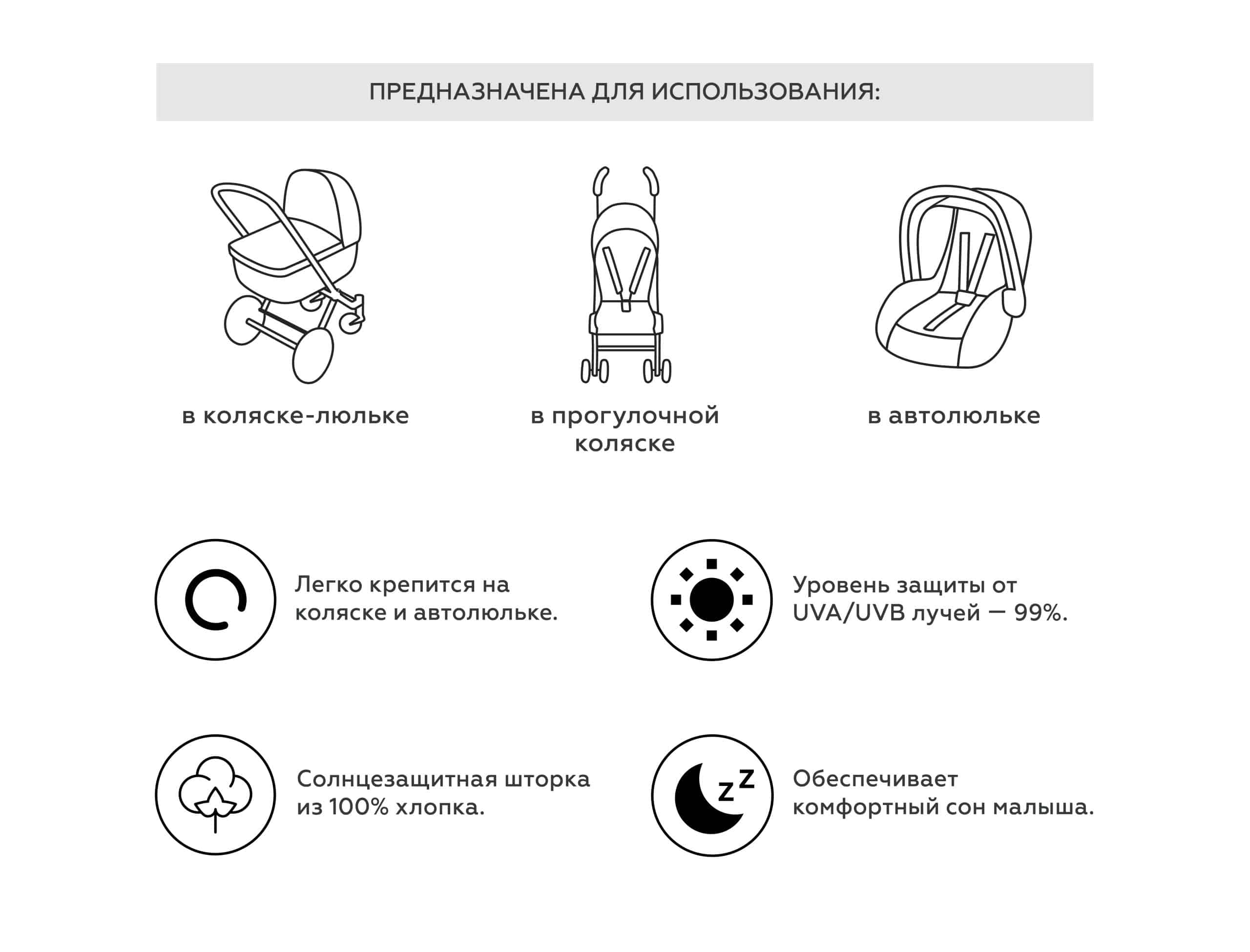 Шторка солнцезащитная Leokid в коляску 4