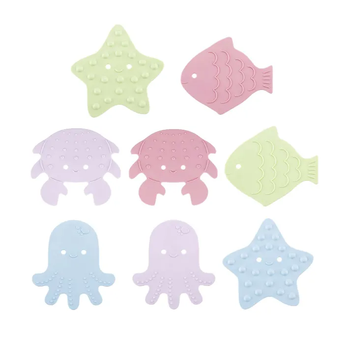 Мини-коврики антискользящие Roxy-Kids для ванны SEA ANIMALS, SOFT COLORS 1