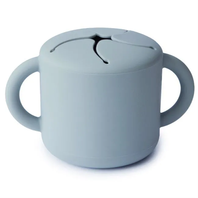 Powder Blue Чашка для снеков Mushie BIBS 1