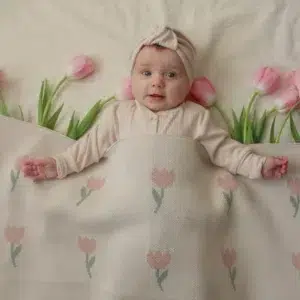 Плед детский Loomknits Flowers Tulip (80*120) 4