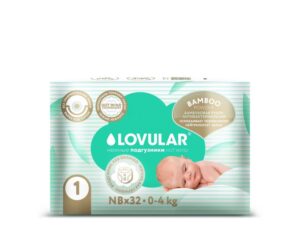 628dc68d63567 Подгузники детские LOVULAR BAMBOO NB 0-4 кг, 32шт/уп 13
