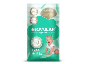 Подгузники детские LOVULAR BAMBOO L 9-14 кг, 44 шт/уп 14