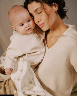 Плед детский Loomknits бежевый ромбик LW24 10