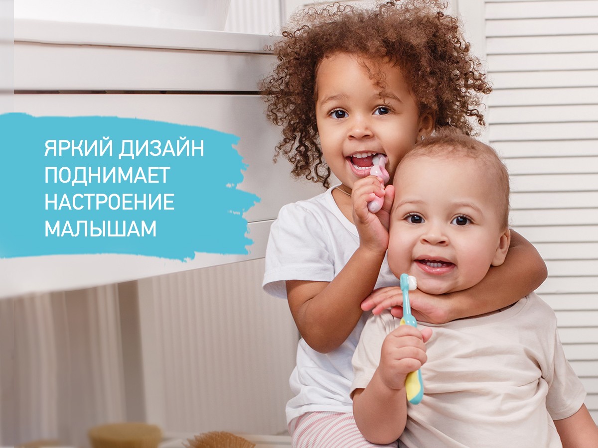 Щетка зубная для детей Roxy Kids Смайлик ультрамягкая, 10000 щетинок, 2шт 5