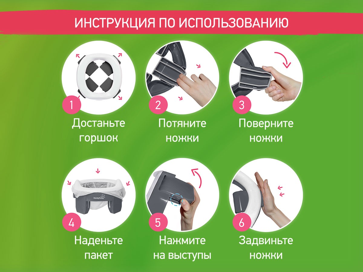 handypotty_3in1_double_graphite_ff7395a2e8 Горшок дорожный Roxy Kids HandyPotty 3в1 12