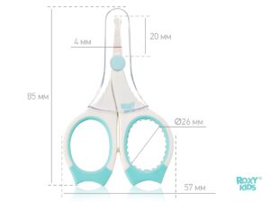 Ножницы маникюрные Roxy Kids для новорожденных с прорезиненными ручками 18