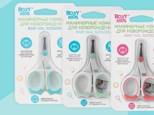 Ножницы маникюрные Roxy Kids для новорожденных с прорезиненными ручками 15