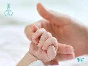 Ножницы маникюрные Roxy Kids для новорожденных с прорезиненными ручками 12