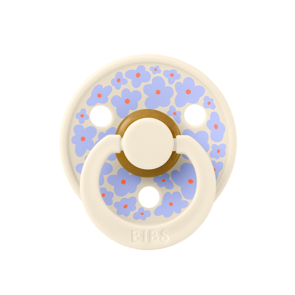 10018216_BIBS_Studio_COLOUR_Rnd_Latex_S1_JasmineField_Ivory_2 Пустышка латексная BIBS Studio Colour - Jasmine, 6+ мес. 1