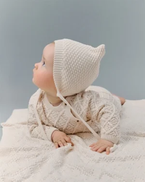3 (20) Плед детский Loomknits Экрю ажурный LW5048 7