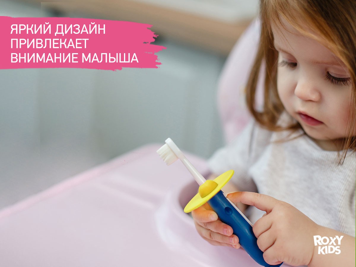 baby_toothbrush_penguin_blue_yellow_907ba02a44 Щетка зубная для детей Roxy Kids Пингвин ультрамягкая 10000 щетинок, 2шт. 6