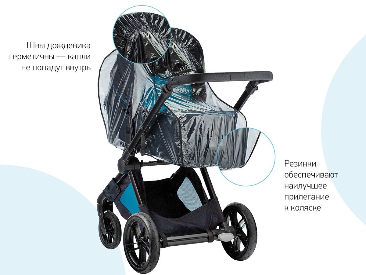 Дождевик Roxy Kids на коляску универсальный в сумке 4