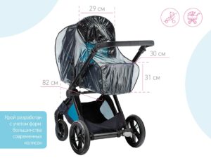 Дождевик Roxy Kids на коляску универсальный в сумке 13