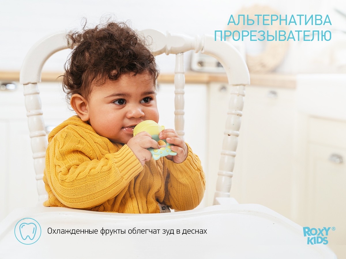 nibler_piggy_mint_d96710933d Ниблер Roxy Kids для прикорма с силиконовой сеточкой Piggy 5