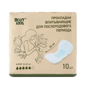 postpartum_pads_super_32_0b2b005e18 Прокладки Roxy Kids послеродовые SUPER 32см, 10шт. 10