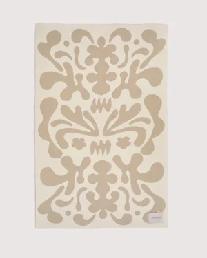 1 (36) Плед детский Loomknits (80x120) Экрю узоры 4