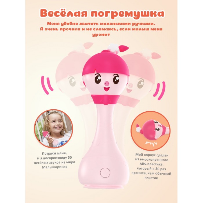 1054955_2438893 Игрушка интерактивная музыкальная alilo Малышарики. Модель Нюшенька R1. 5