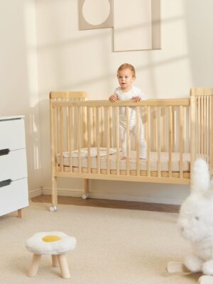 112963 Кроватка детская Happy Baby MIRRA LIGHT c матрасом и простынёй 33