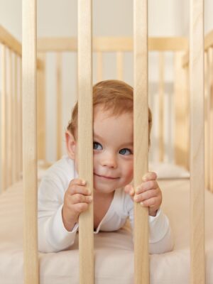 112999 Кроватка детская Happy Baby MIRRA LIGHT c матрасом и простынёй 39