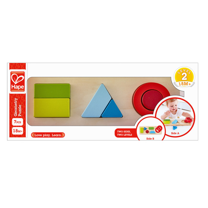 Игрушка Hape сортер деревянный "Цвета и формы" (7 предметов) 4