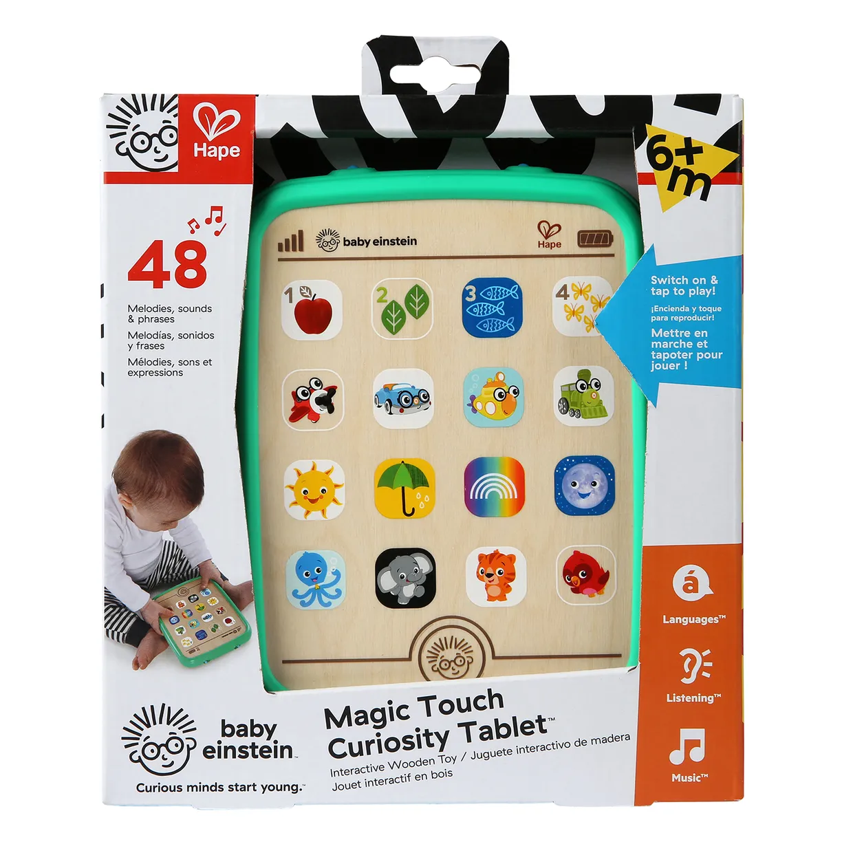 Игрушка музыкальная Hape развивающая, сенсорная "Планшет" 10