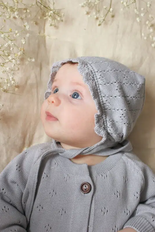 2 (15) Чепчик детский Loomknits Серый 3