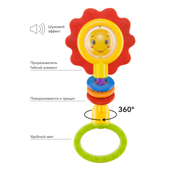 371413_3100730 Погремушка Happy Baby FLOWER TWIST 3