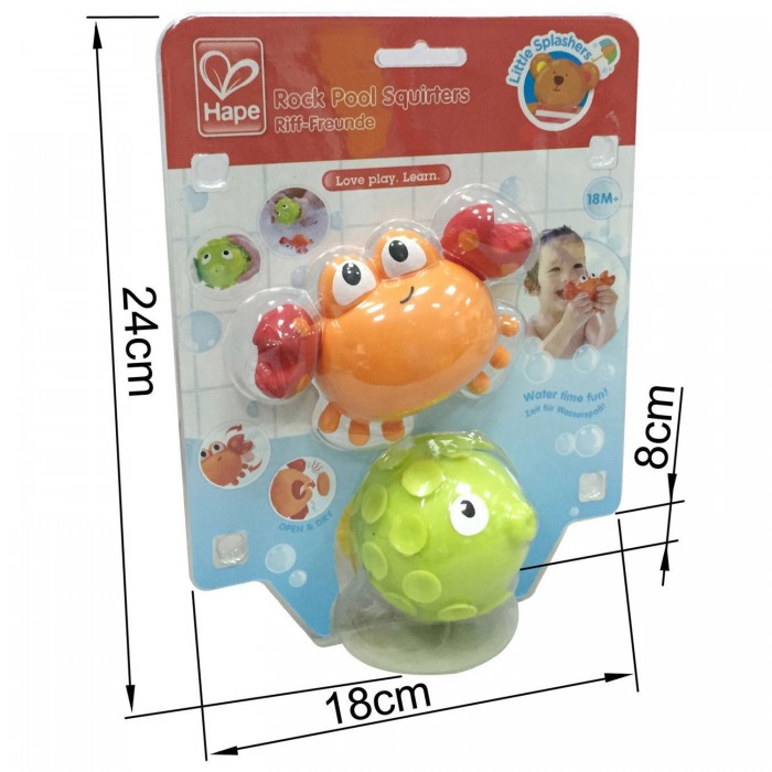Игрушка для купания Hape брызгалки "Рыбка и краб" 4