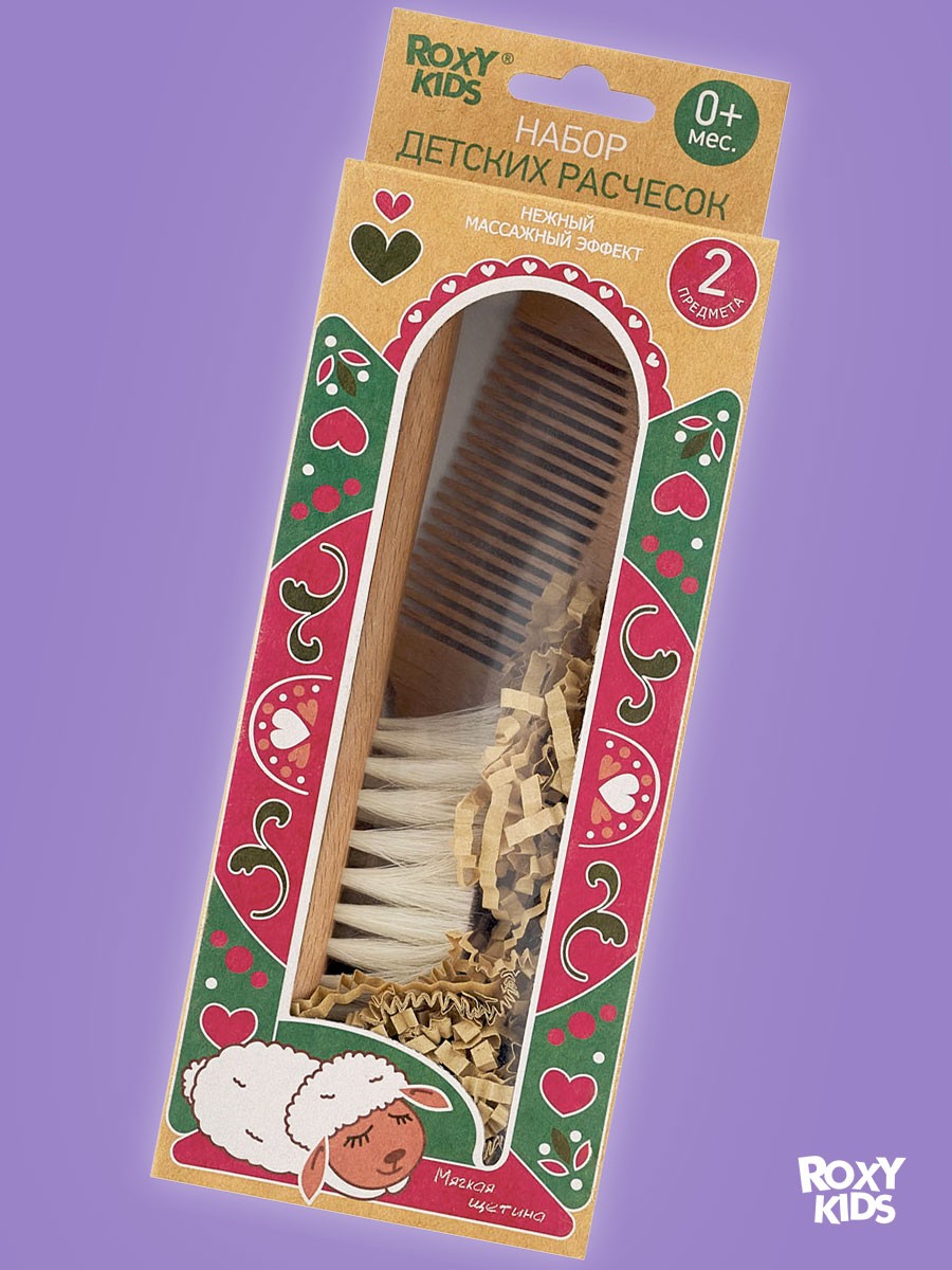 baby_wooden_hairbrush_9f25e98b86 Расческа-щеточка Roxy Kids деревянная c мягкой щетиной 8