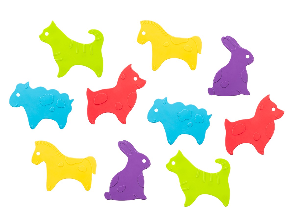 mini_kovriki_detskie_protivoskolzyashhie_dlya_vannoj_animals_ot_roxy_kids_10_sht_2e70471406 Набор игрушек для ванны Roxy Kids мини-коврики 10шт. 1