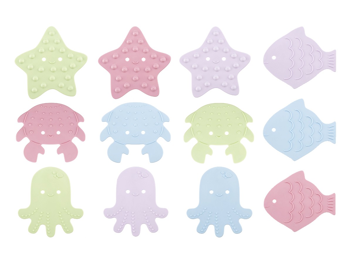 mini_kovriki_detskie_protivoskolzyashhie_dlya_vannoj_sea_animals_ot_roxy_kids_12_sht_czveta_v_assortimente_277c10b98b Набор игрушек для ванны Roxy Kids мини-коврики 12шт. 1