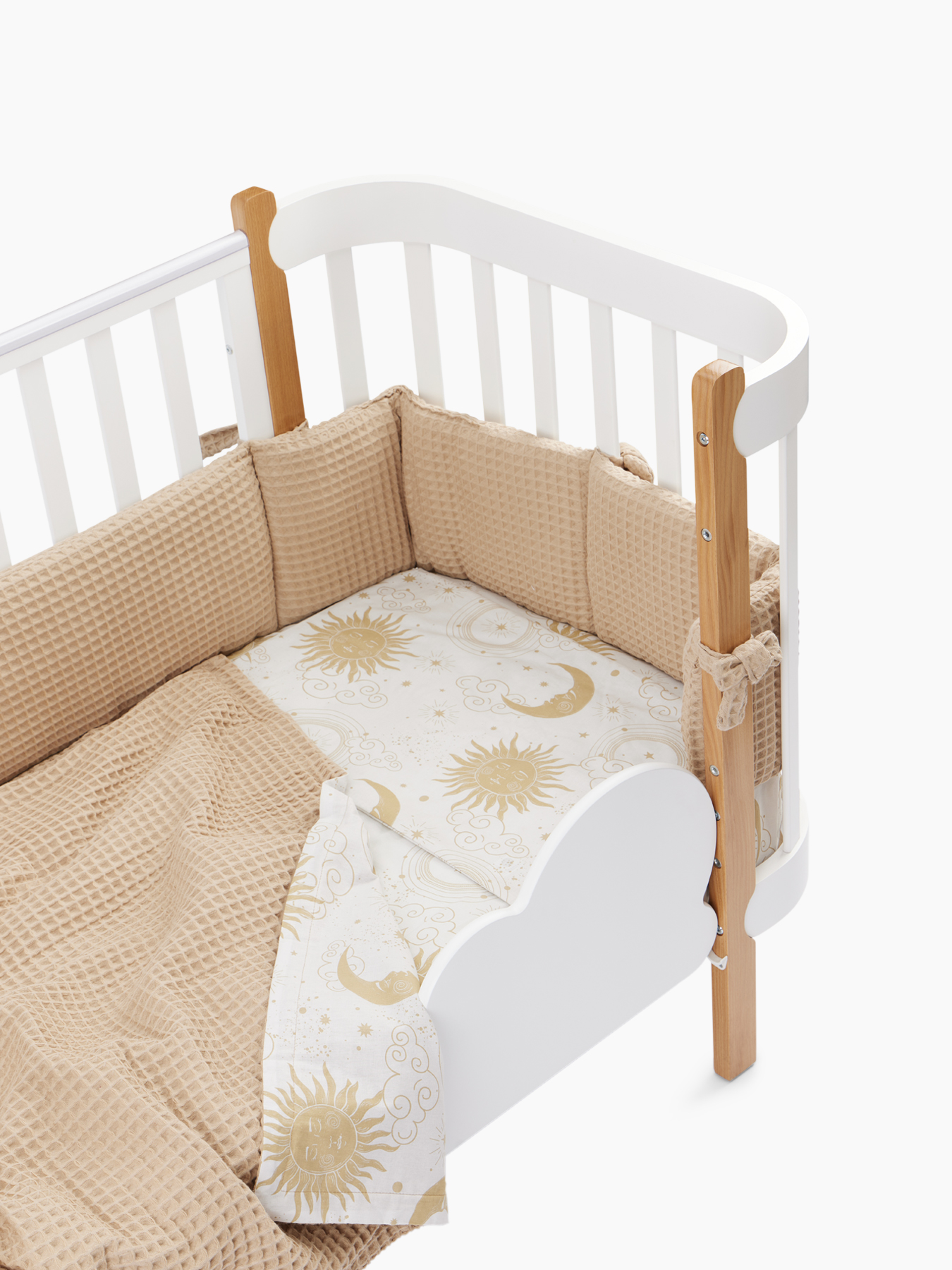 Бортик в кроватку Happy Baby 165х26 вафля 9
