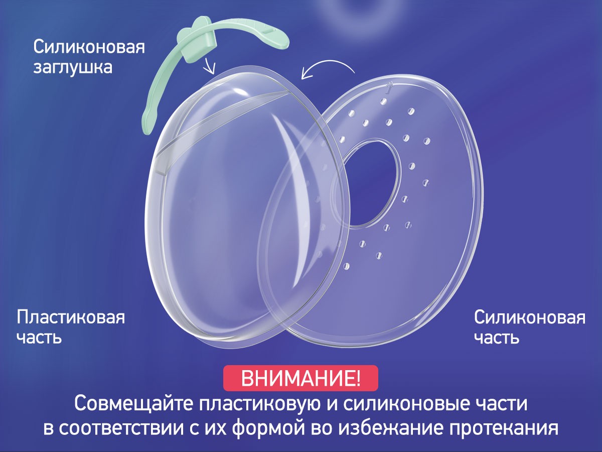 Молокосборник с заглушкой 2 шт. в футляре Roxy Kids 7