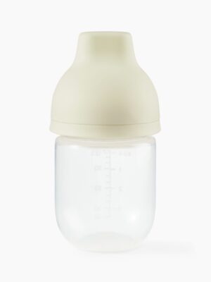 10030_cream_1 Бутылочка Happy Baby с крышкой и силиконовой соской, 125 мл 4