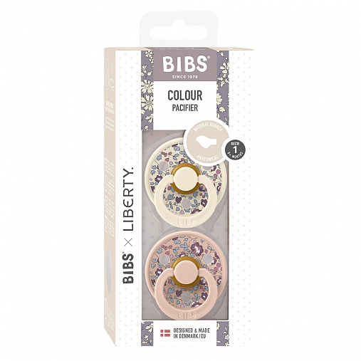 211111102_BIBSxLIBERTY_COLOUR_PACK_Ana_Latex_S1_Eloise_BlushMix_3 Набор пустышек латексных BIBS Liberty Colour Anatomical, 2 шт. - Eloise, 6+ мес. 2