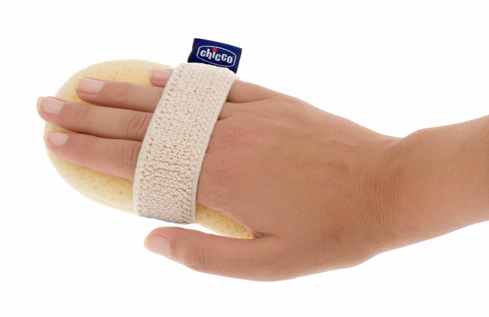 Губка для купания Chicco (спонж-рукавичка) 0м+ 2