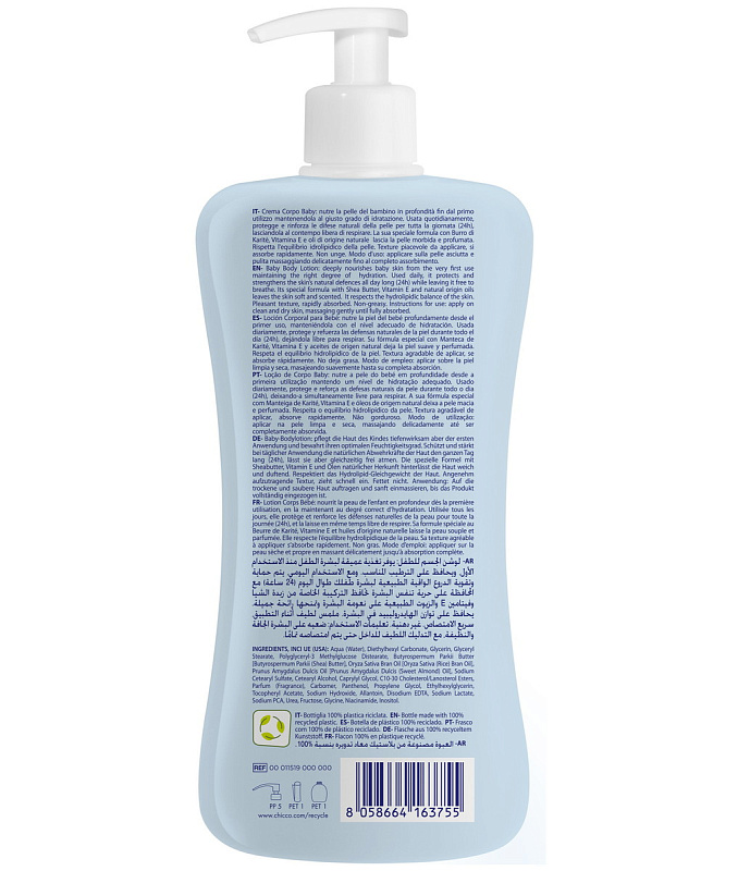 87yyf0mbf131xpiq31f3zbrfth754zt5 Лосьон для тела Chicco Natural Sensation 500мл 4