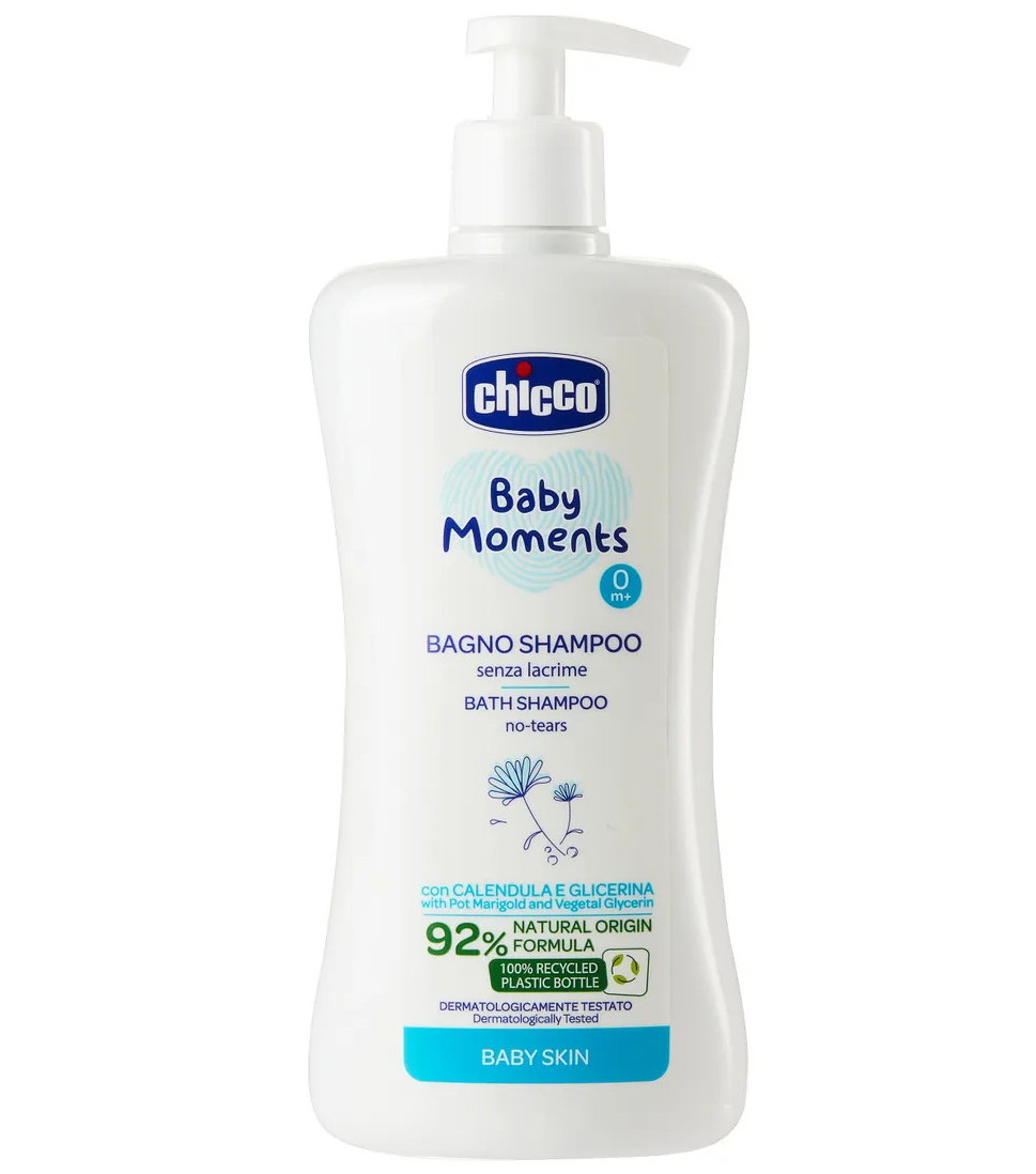 Пена-шампунь без слез Chicco Baby Moments 500мл 1