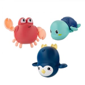 rwin-00200_03a7e80fef Игрушки для ванной заводные Roxy Kids 3 шт (черепаха, краб, пингвин) 12