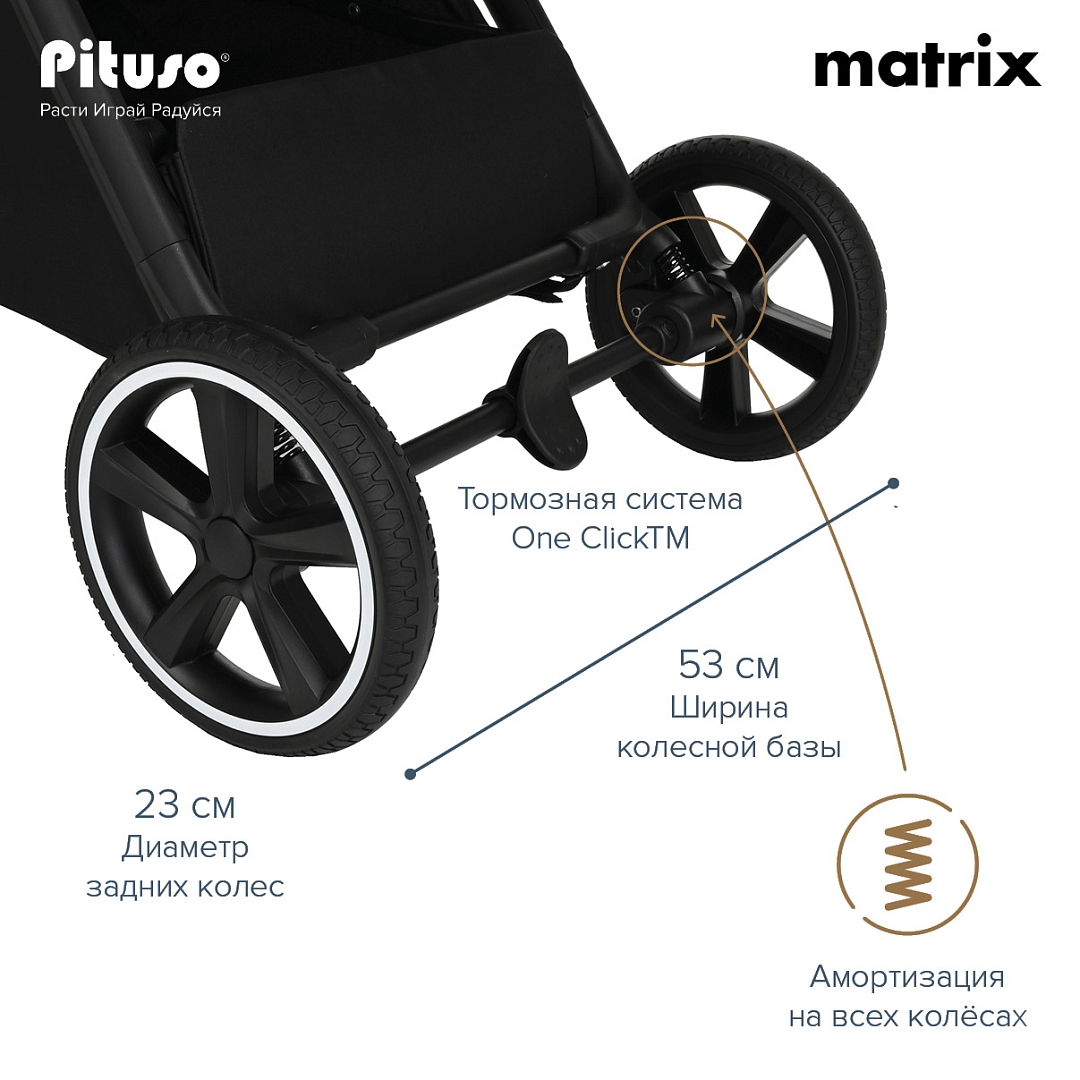 Коляска прогулочная Pituso Matrix 16