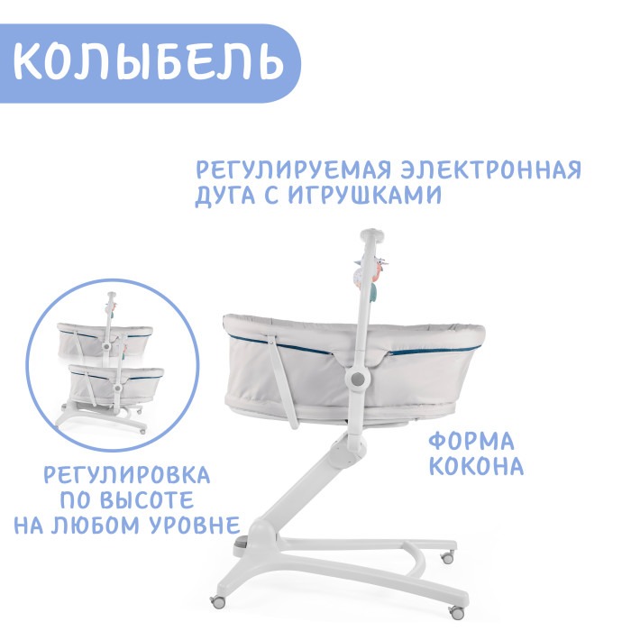 Кроватка-стульчик Chicco BABY HUG 4in1 Glacial 9