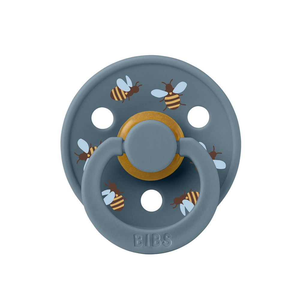 Пустышка латексная BIBS Studio Colour - Bumblebee Friends, 6+ мес. 1 petrol