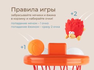 Игрушка для ванной Roxy Kids Баскетбол 4 мяча 19 игра для ванной баскетбол