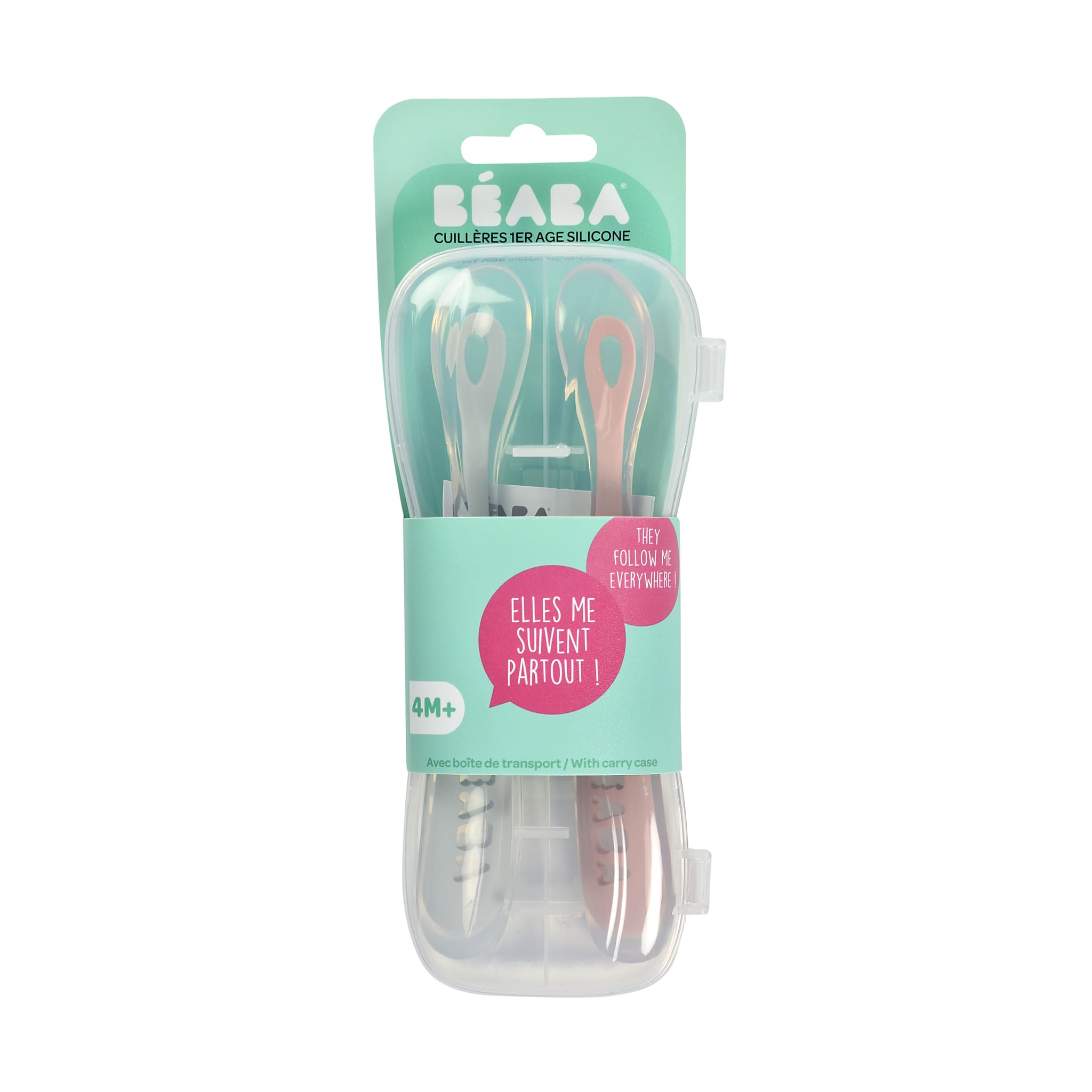 Набор эргономических ложек Beaba 2 ERGO 1ST AGE SPOONS+BOX PINK 4 Набор эргономических ложек Beaba 2 ERGO 1ST AGE SPOONS+BOX PINK