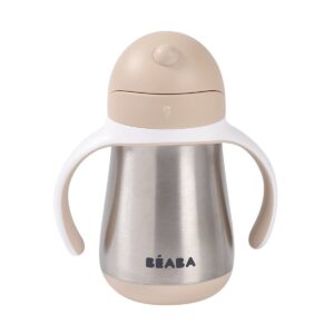 Поильник термос Beaba 250 мл.ST STEEL STRAW CUP