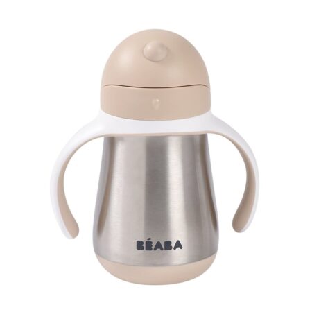 Поильник термос Beaba 250 мл.ST STEEL STRAW CUP