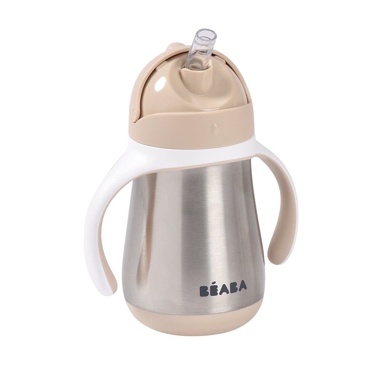 Поильник термос Beaba 250 мл.ST STEEL STRAW CUP