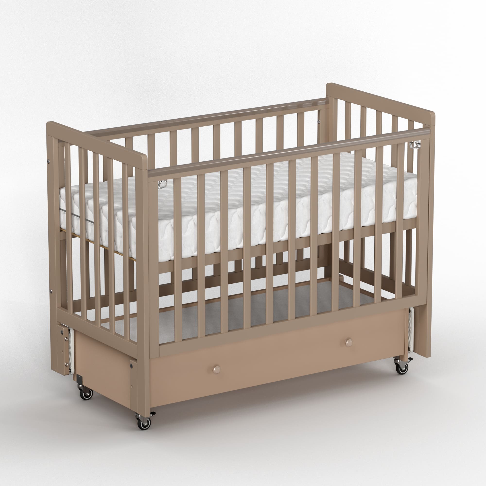 Кроватка Antemi Classic Sleep с маятником и ящиком 120*60 3 Кроватка Antemi Classic Sleep с маятником и ящиком 120*60 2
