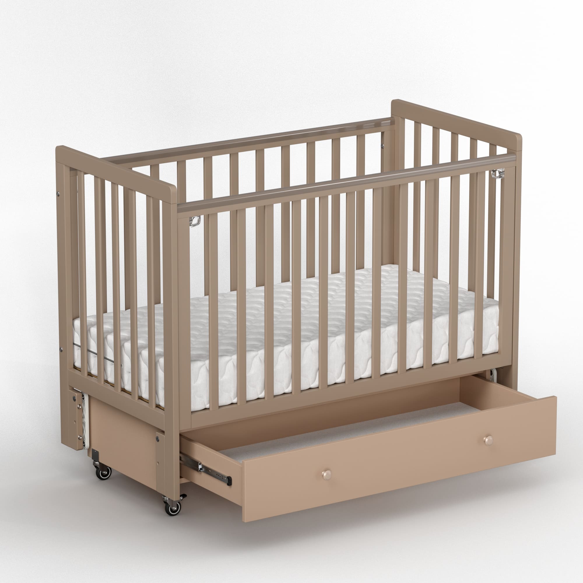 Кроватка Antemi Classic Sleep с маятником и ящиком 120*60 9 Кроватка Antemi Classic Sleep с маятником и ящиком 120*60